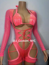 Load image into Gallery viewer, ‘Lola’ Coral Seduction Two-Piece Short Set