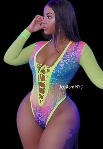 Glow Party 1 Piece Lace Up