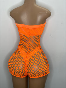 Fishnet Fantasy Set *Orange