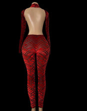 Load image into Gallery viewer, Cranberry Velvet Backless Catsuit