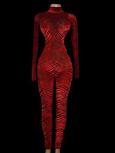 Load image into Gallery viewer, Cranberry Velvet Backless Catsuit