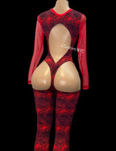 Load image into Gallery viewer, Red Python Natasha Catsuit