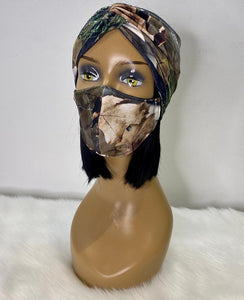 SZN Turban Headband & Mask Set