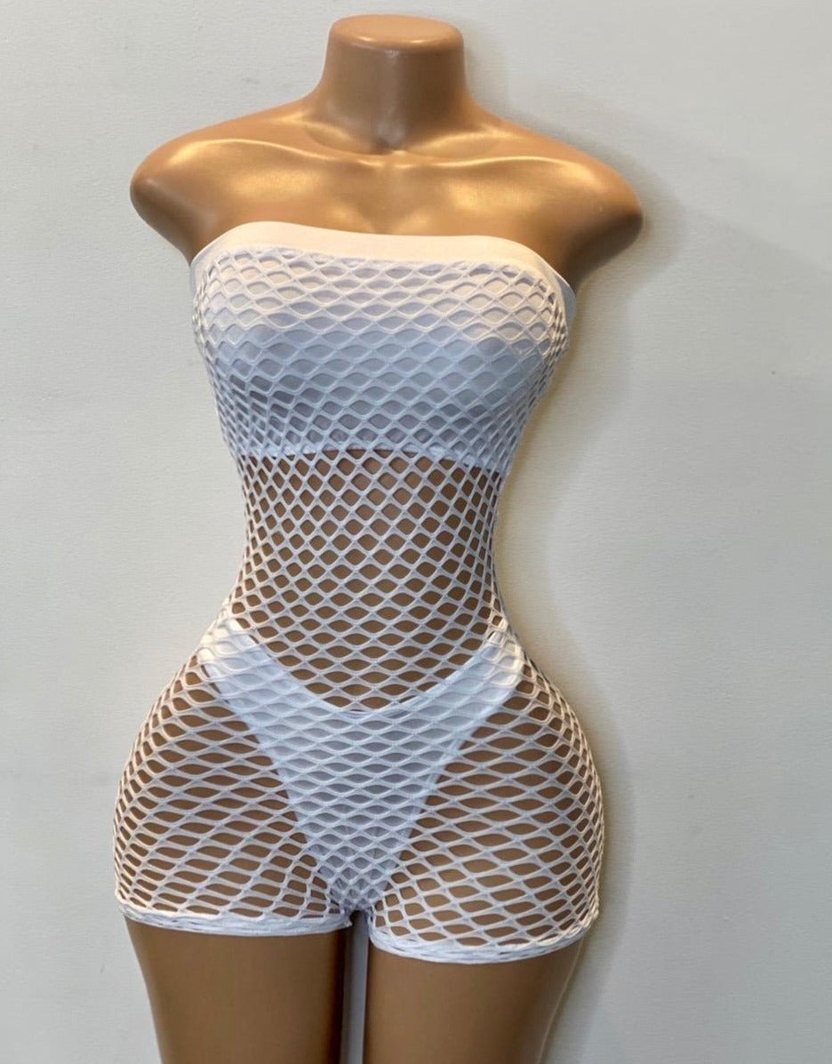 Fantasy Fishnet Set *White