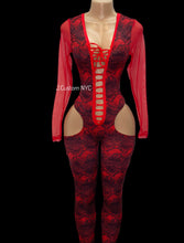 Load image into Gallery viewer, Red Python Natasha Catsuit