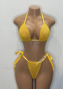 Cabana Vibes Fishnet Set * Yellow