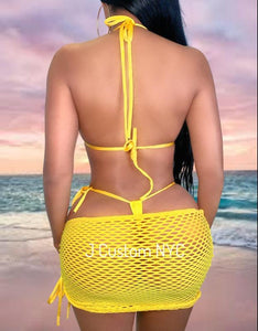 Cabana Vibes Fishnet Set * Yellow