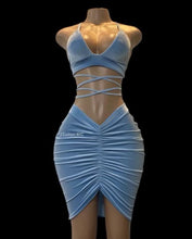 Load image into Gallery viewer, Icy Blue Two Piece Skirt Set