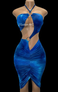 Blue Tie Dye Jazmin Dress
