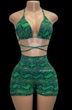 Load image into Gallery viewer, Green Python Shorts Set