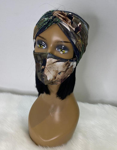 SZN Turban Headband & Mask Set