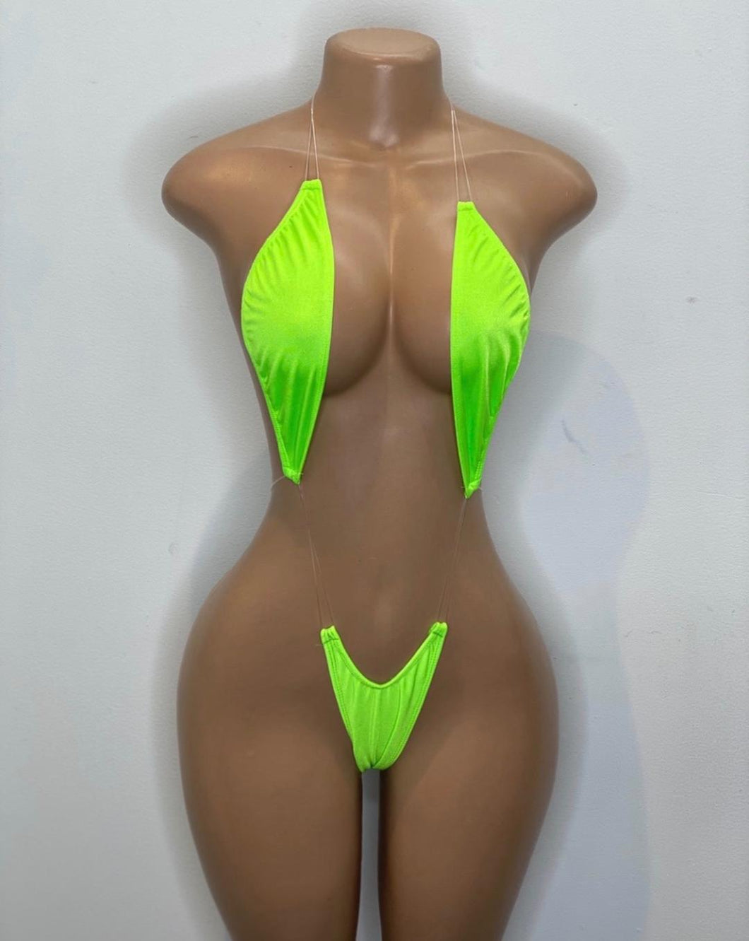 Clear Water Monokini * Neon Green