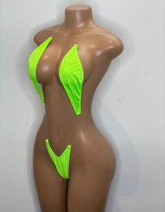 Clear Water Monokini * Neon Green