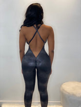Load image into Gallery viewer, Gun Metal Python Catsuit