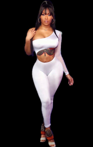 Abby CutOut Catsuit *White