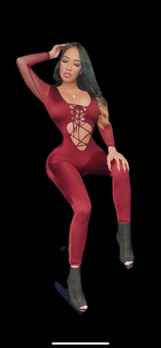 Vino Crisscross Catsuit