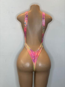 Neon Hues Side Boob Cut Out Bikini