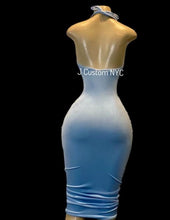 Load image into Gallery viewer, Icy Blue Scrunch Front Dress