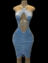 Load image into Gallery viewer, Icy Blue Scrunch Front Dress